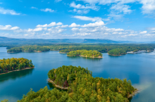 sparkling waters of Lake James NC