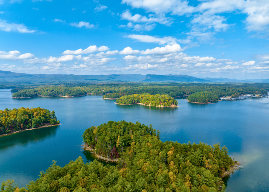sparkling waters of Lake James NC