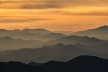 Blue Ridge Parkway Overlook at Sunset
