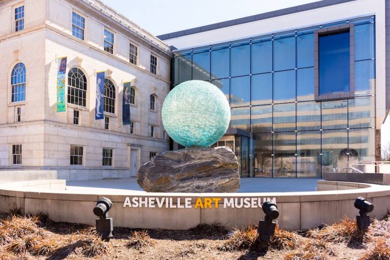 Outside of the Asheville Art Museum