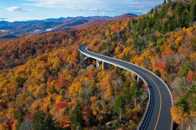 Blue Ridge Parkway in the fall.