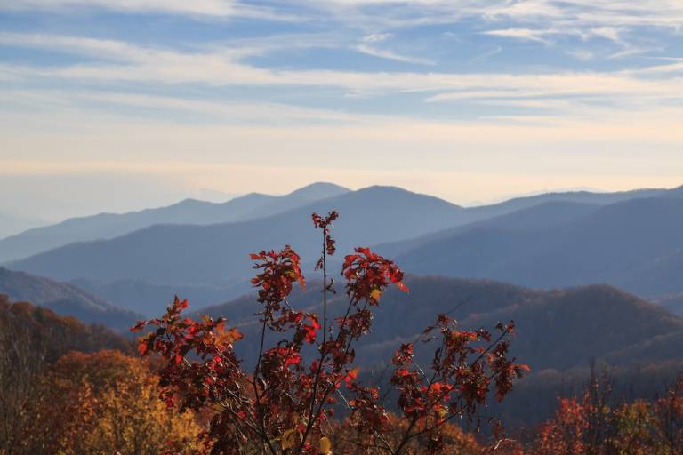 The Great Smoky Mountains in North Carolina.