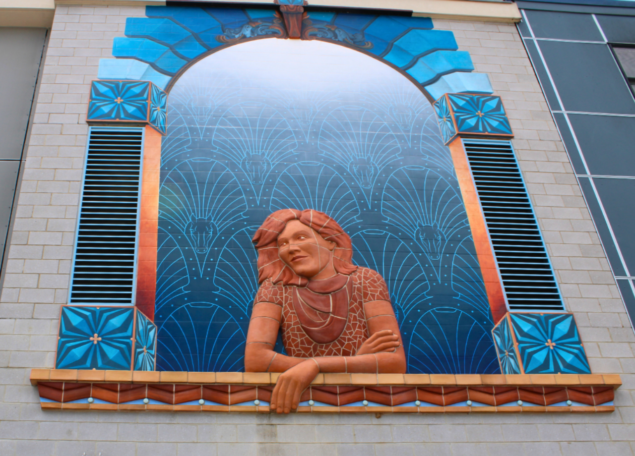 Colorful mural downtown Asheville NC